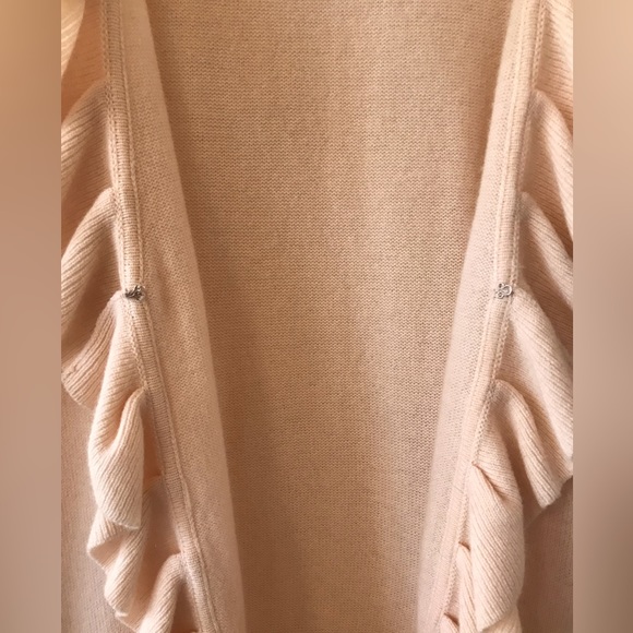 Chico’s Cashmere Cardigan with Ruffled Trim - Picture 6 of 9